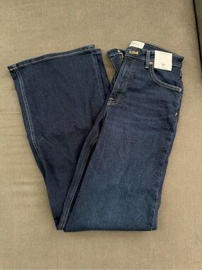 Dark Wash Wide-Leg Jeans - Size 29 TALL